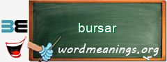 WordMeaning blackboard for bursar